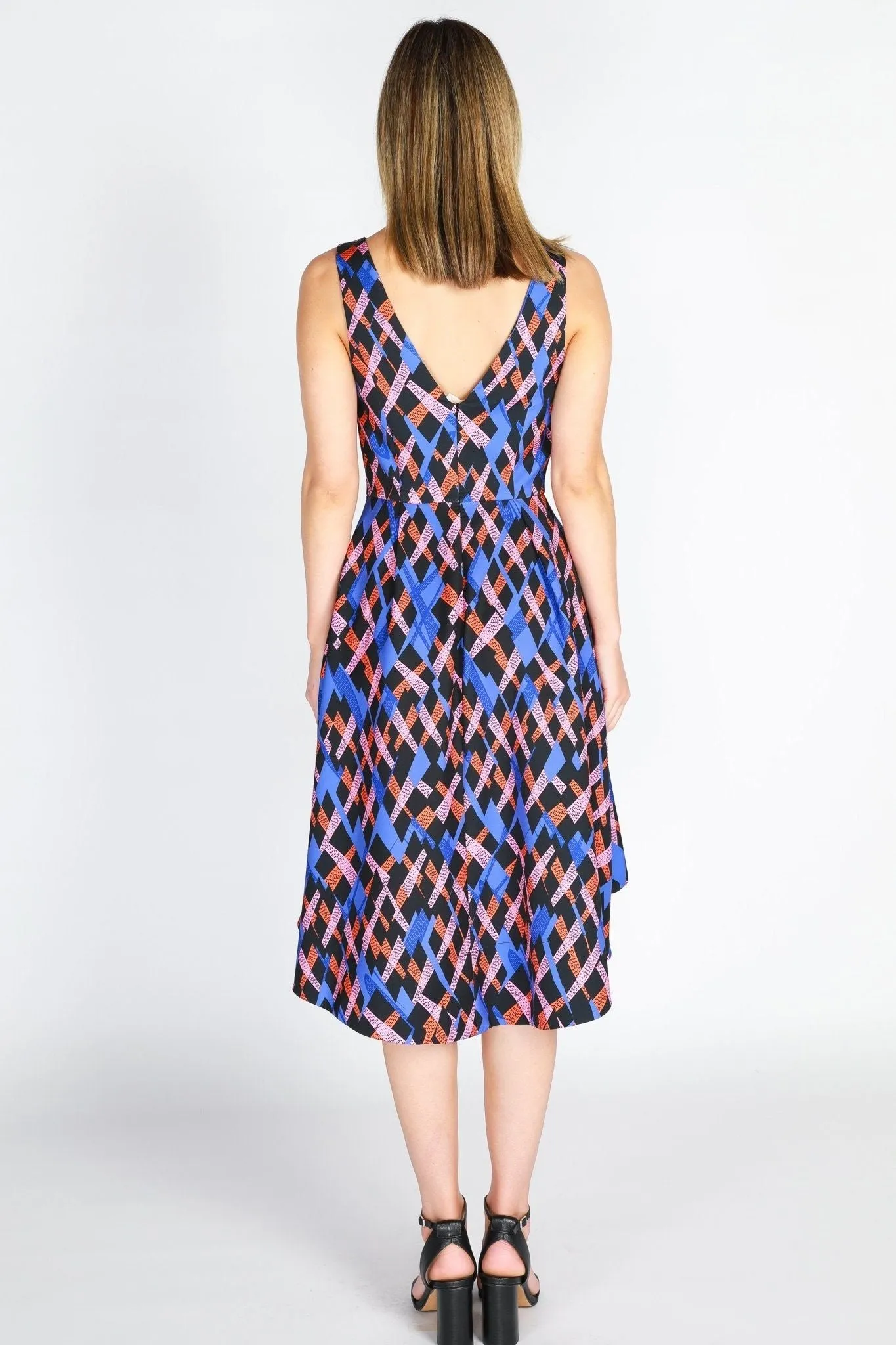 3rd Love V-Neck Midi Dress in Abstract Print
