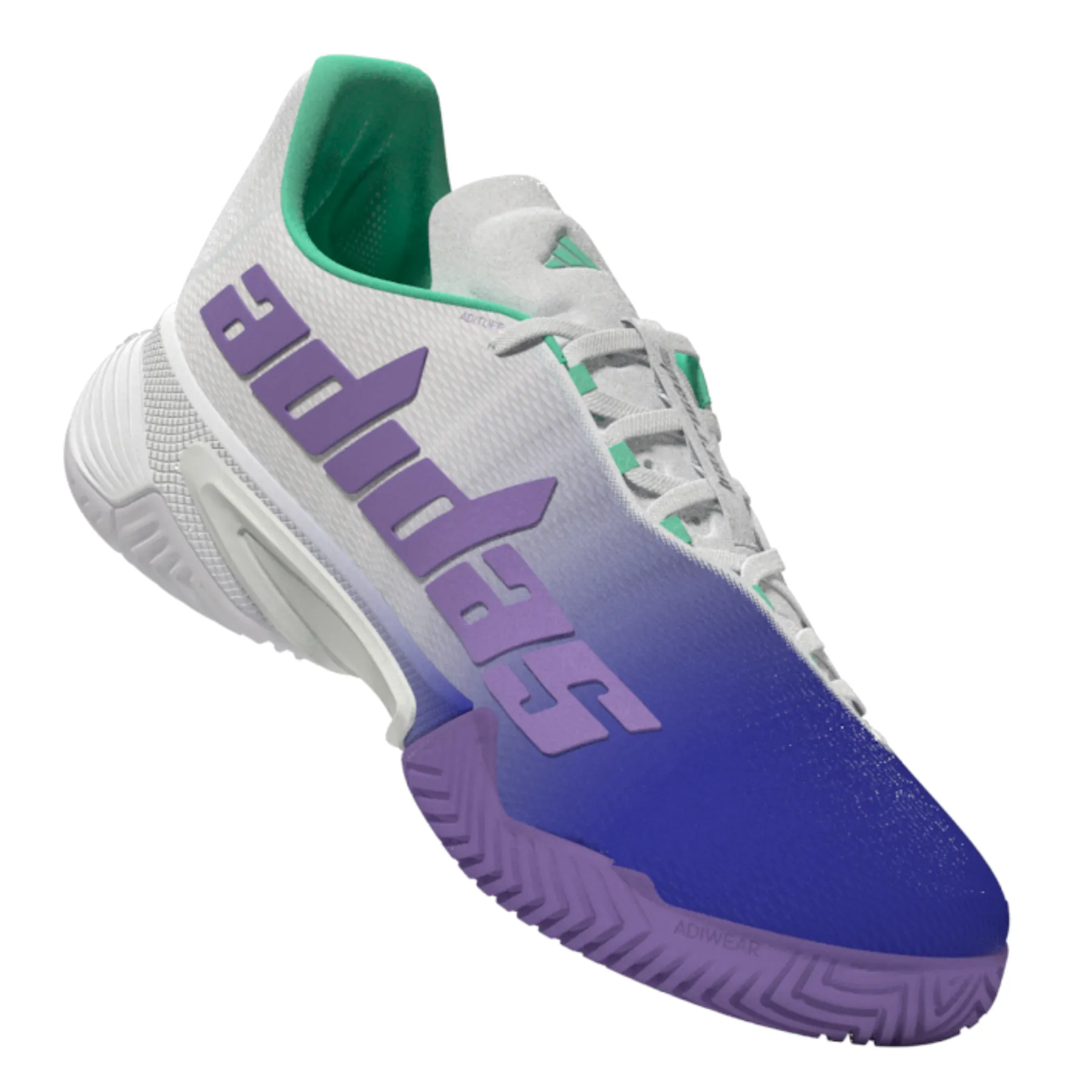 Adidas Performance Barricade Womens Tennis Shoes - Light Blue/Violet Fusion/Purple Mint