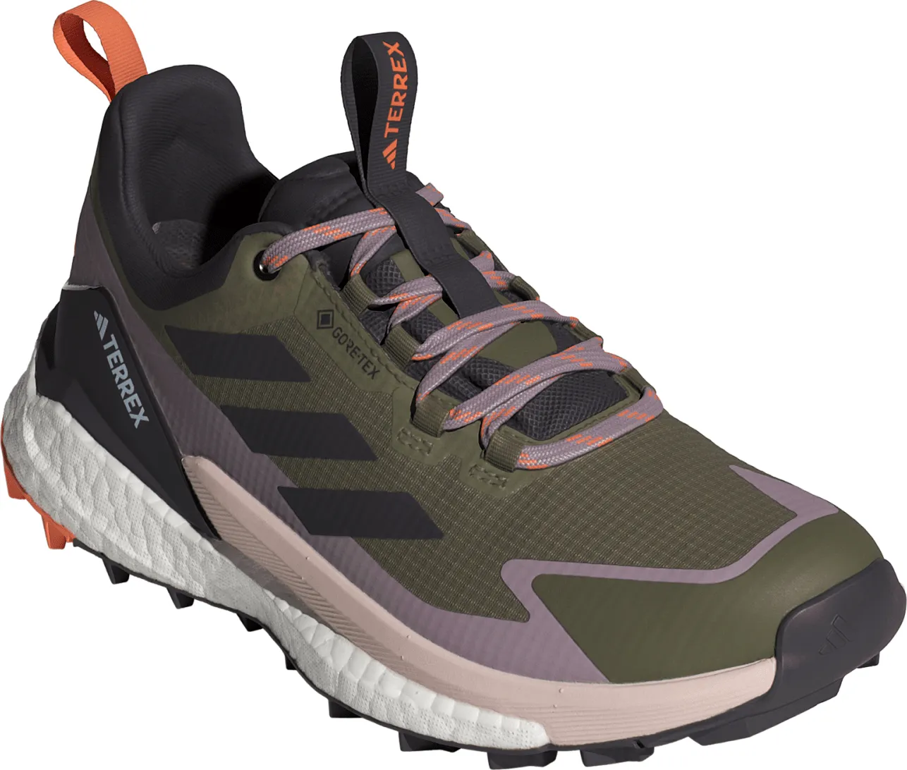 Adidas Women&#x27;s Terrex Free Hiker 2.0 Low GORE-TEX Hiking Shoes Olive Strata/Aurora Black/Amber Tint | Buy Adidas Women&#x27;s Terrex Free Hiker 2.0 Low GORE-TEX Hiking Shoes Olive Strata/Aurora Black/Amber Tint here | Outnorth