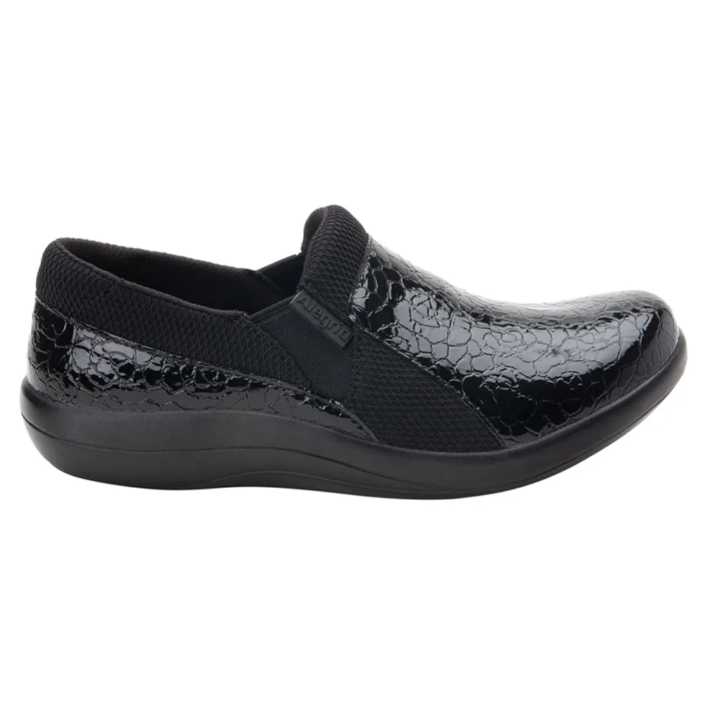 Alegria Duette Slip-On Shoe Flourish Black Patent (Women's)