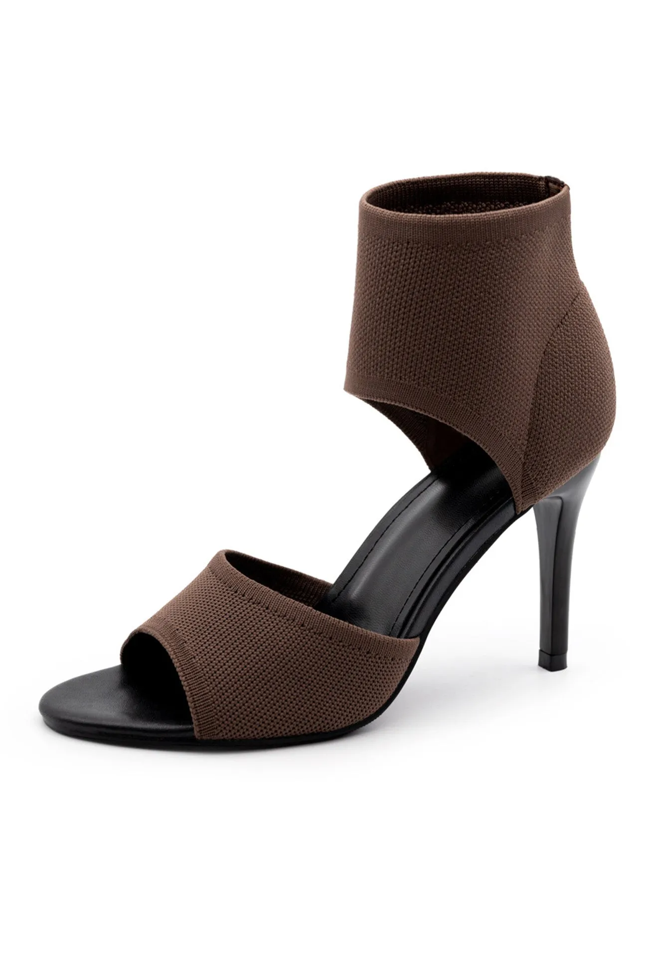 Amozae-Ankle Strap High Heel Fish Mouth Sandals