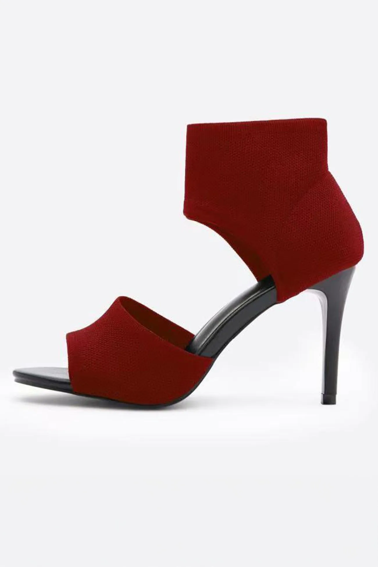 Amozae-Ankle Strap High Heel Fish Mouth Sandals