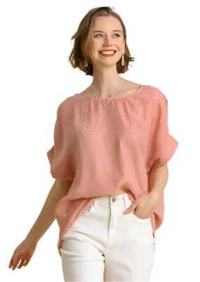 Animal Jacquard Dolman Sleeve Top, Rose