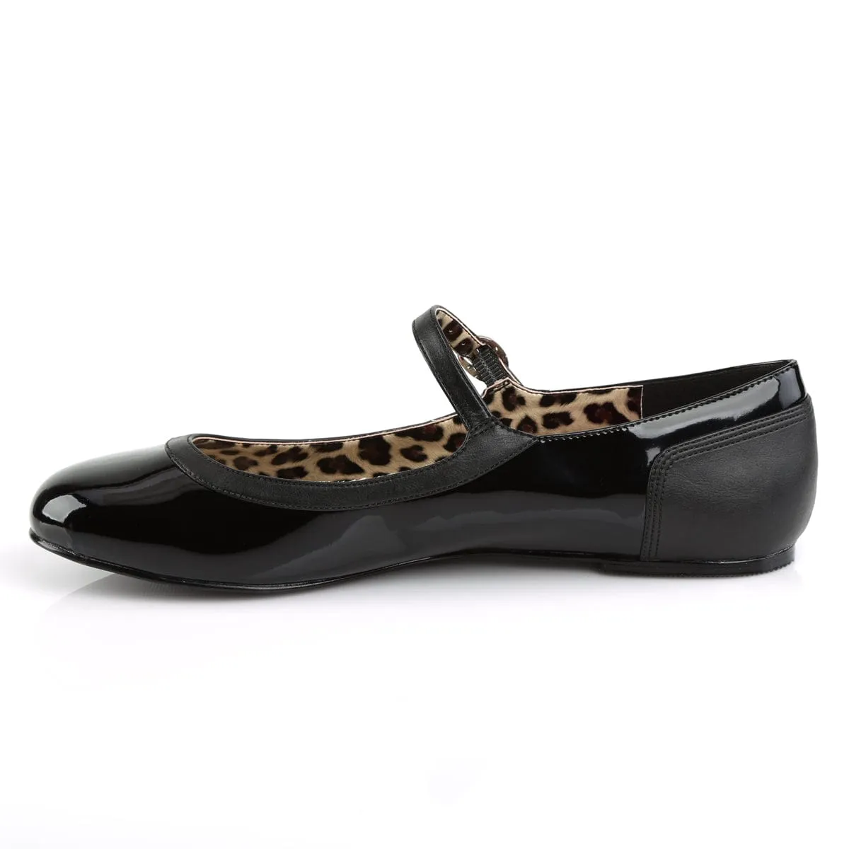 ANNA-02 Black Patent -Faux Leather