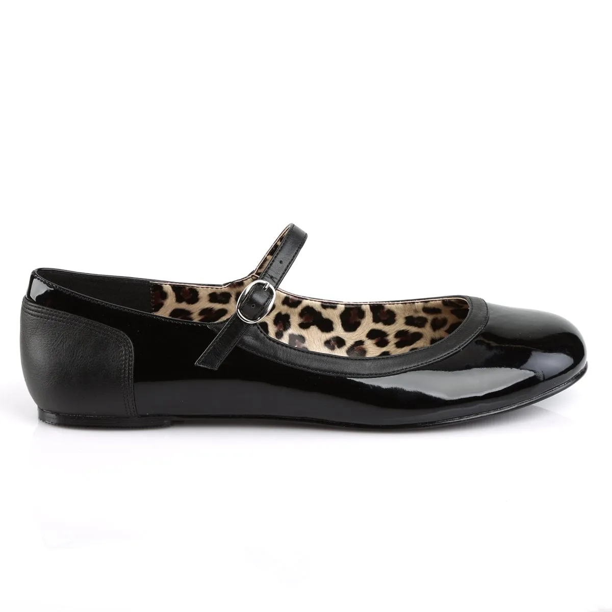 ANNA-02 Black Patent -Faux Leather