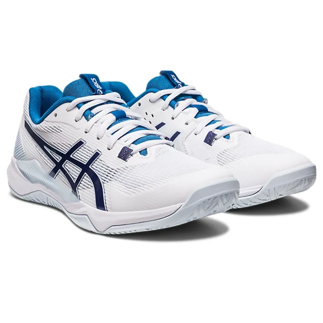 White/Indigo Blue Asics Gel Tactic Womens Tennis Shoes