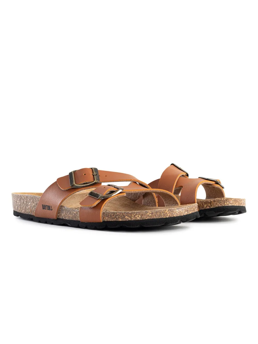 Bayton Cleo mules, brown/cognac