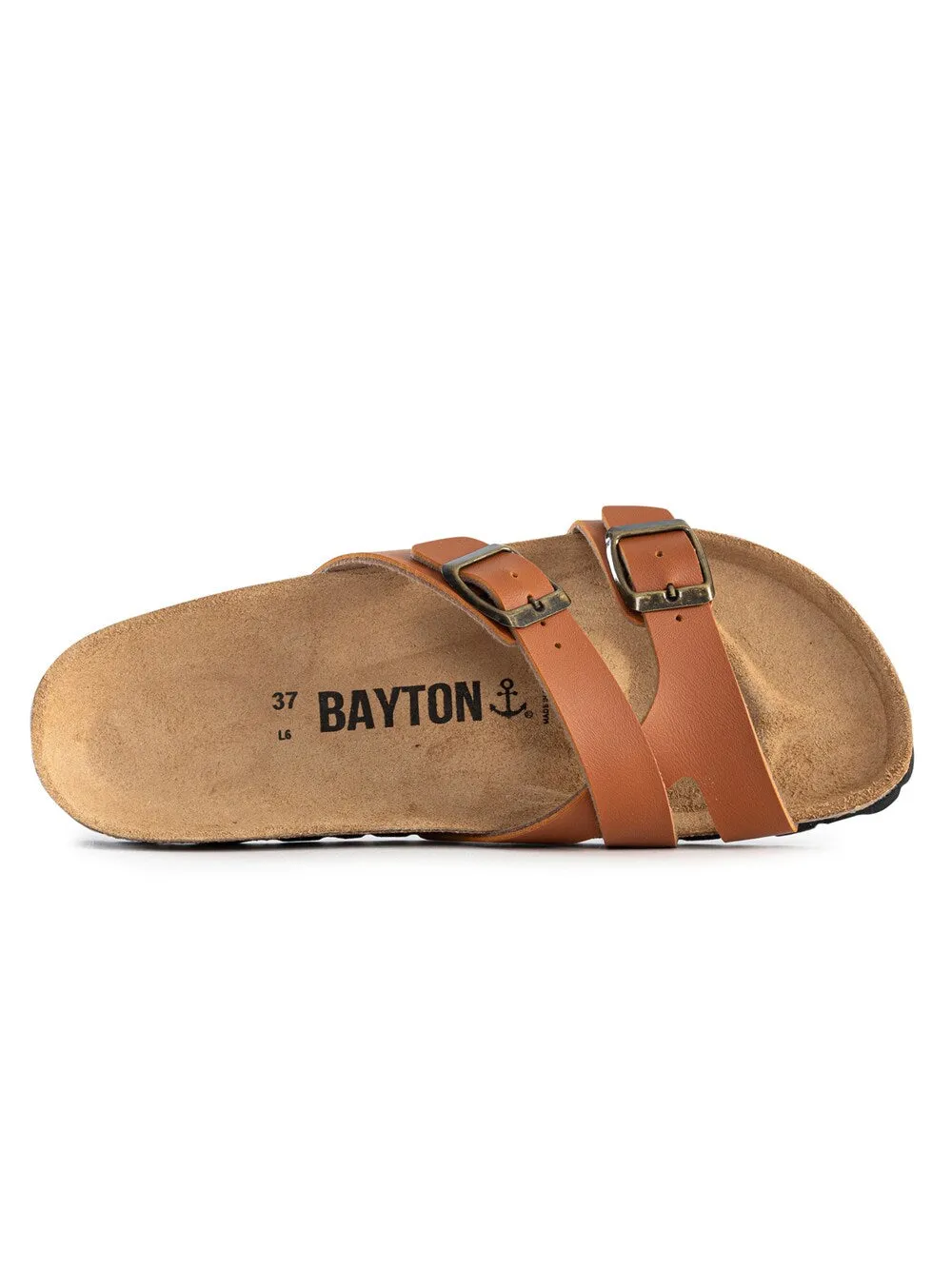 Bayton Cleo mules, brown/cognac
