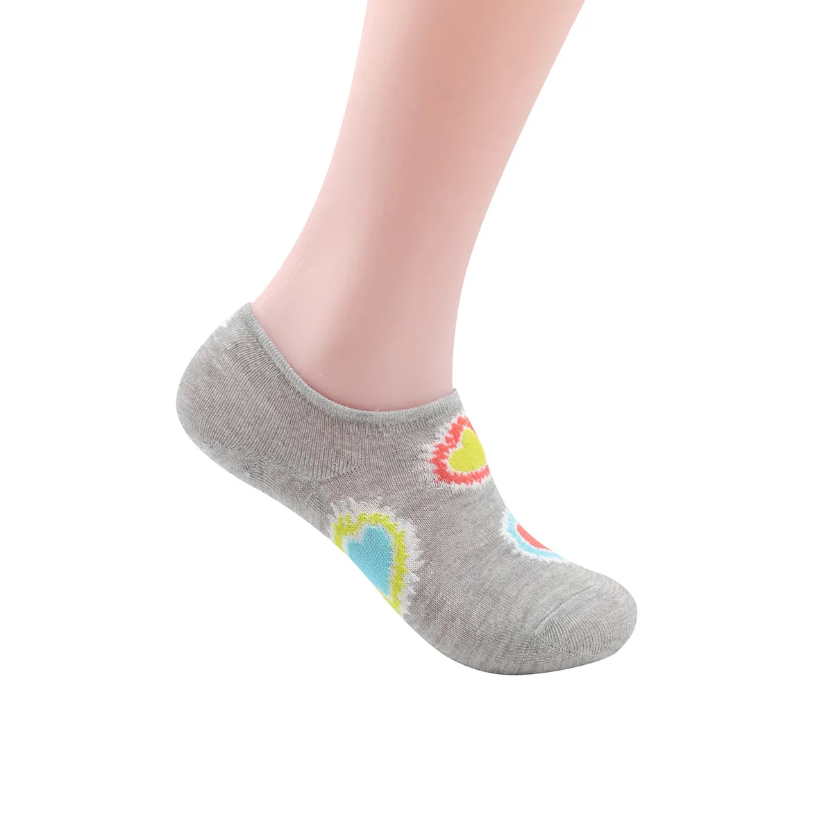 Betsey Johnson Women's Printed Foot Liners, No-Show Invisible Hidden Novelty Patterned Socks, 6 Pack