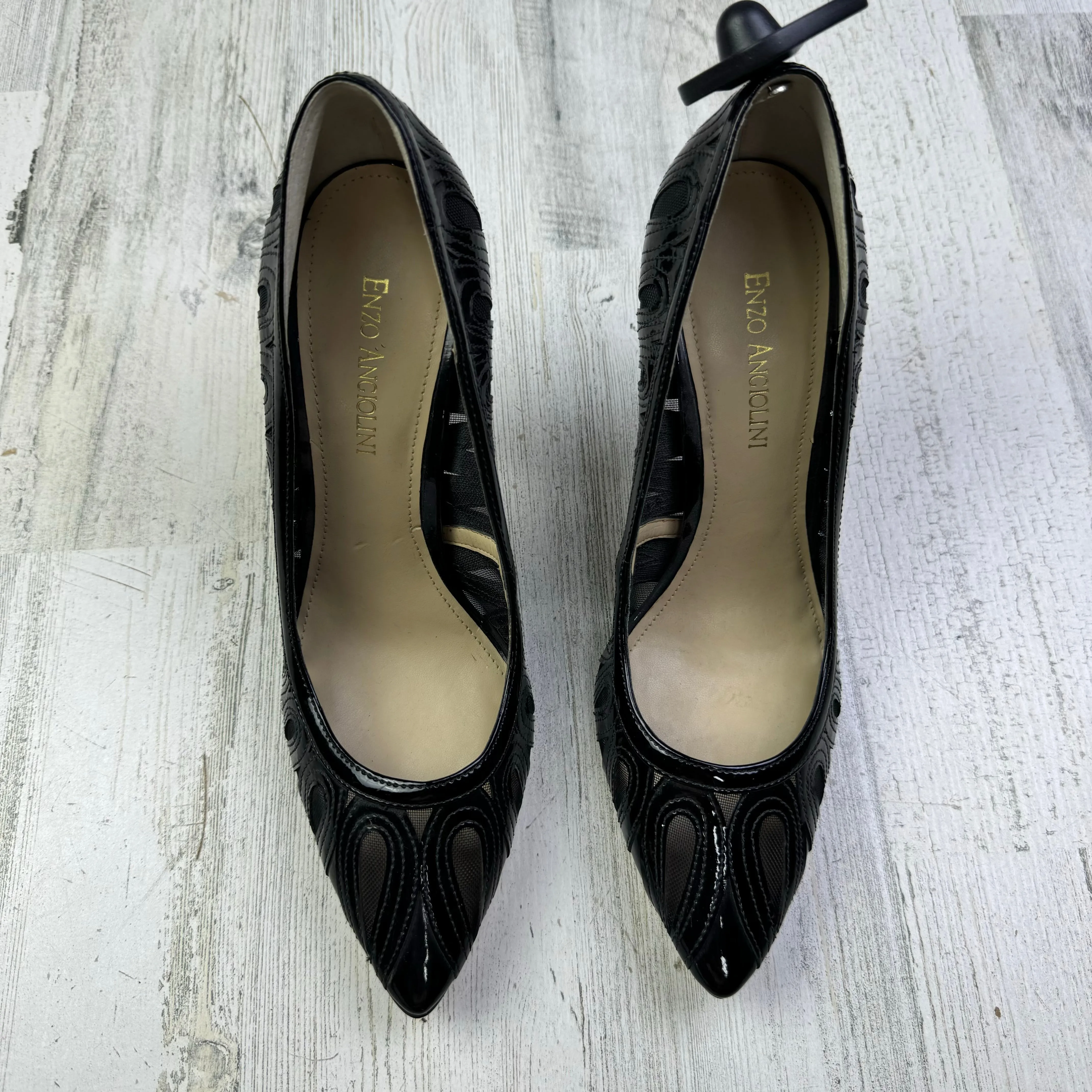 Black Shoes Heels Stiletto Enzo Angiolini, Size 9