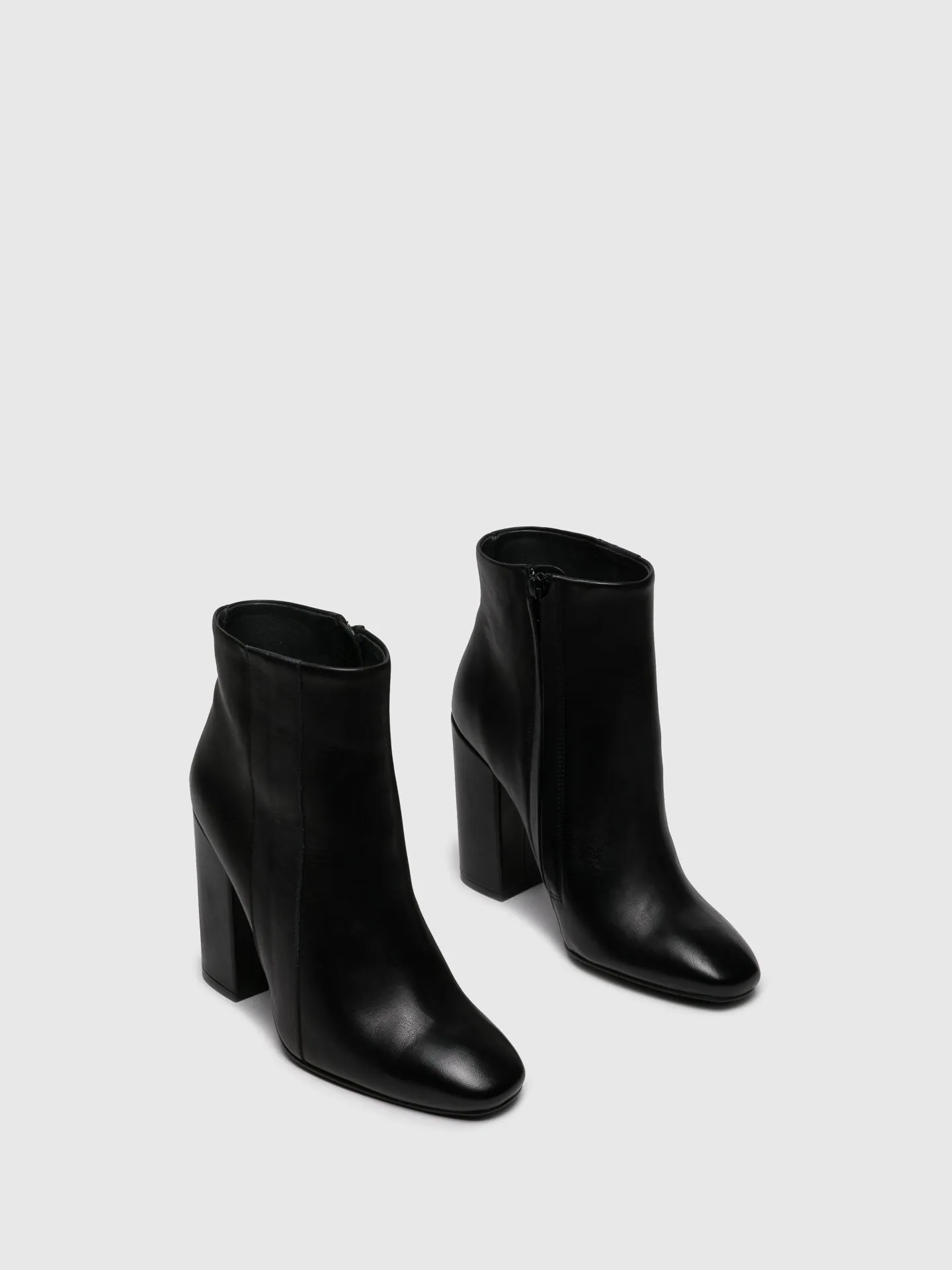 Black Zip Up Ankle Boots