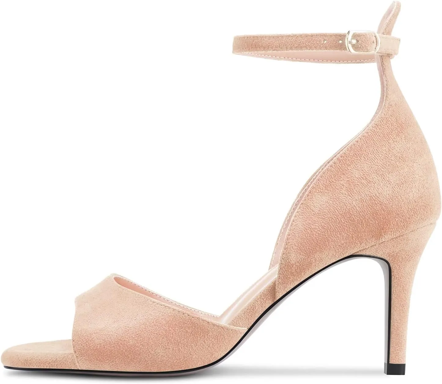 Castamere Women Stiletto High Heel Peep Open Toe Ankle Strap Sandals Wedding Party 2.6 Inches Heels