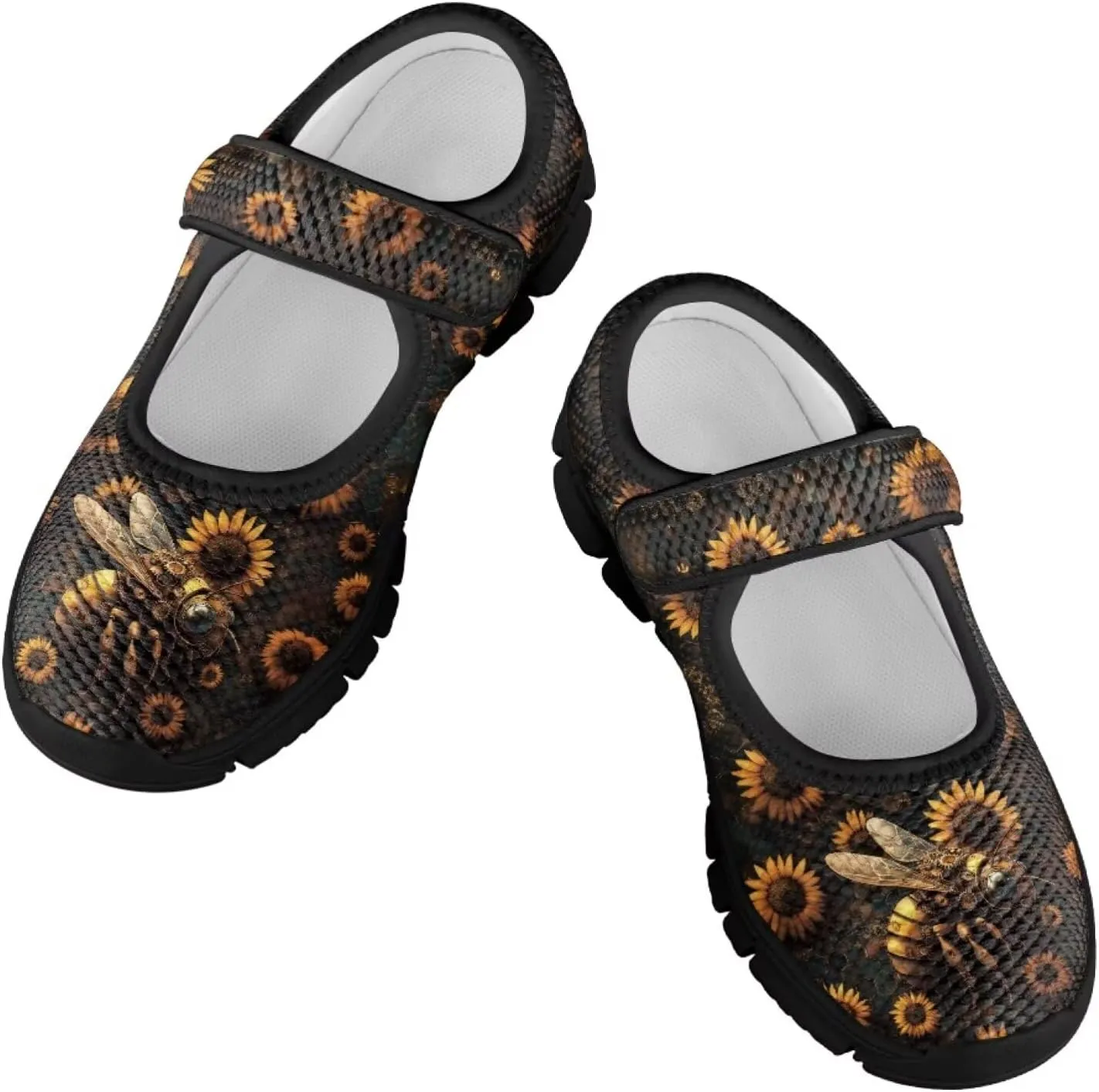 Girl's Animal Pattern Running Shoes Mesh Children's Mary Jane Shoes Slip On Sports Shoes Magic Sticker Casual Shoes