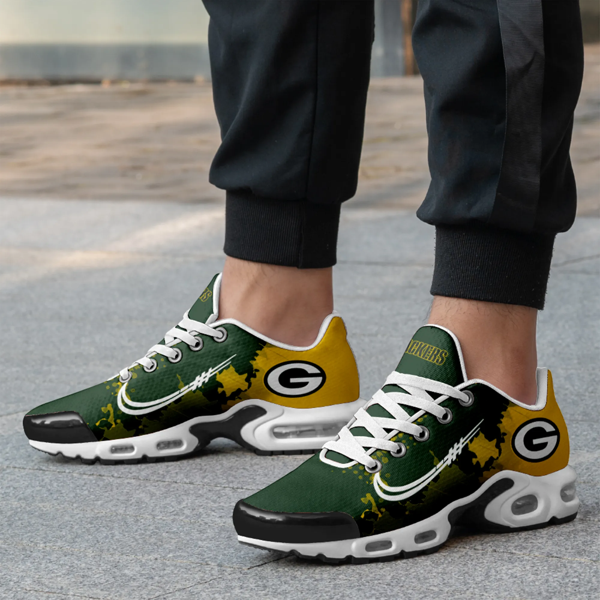 Green Bay Packers- Fashion Men/Women Sports Shoes Sports Wear Shoes NFL Game Comfortable and Breathable