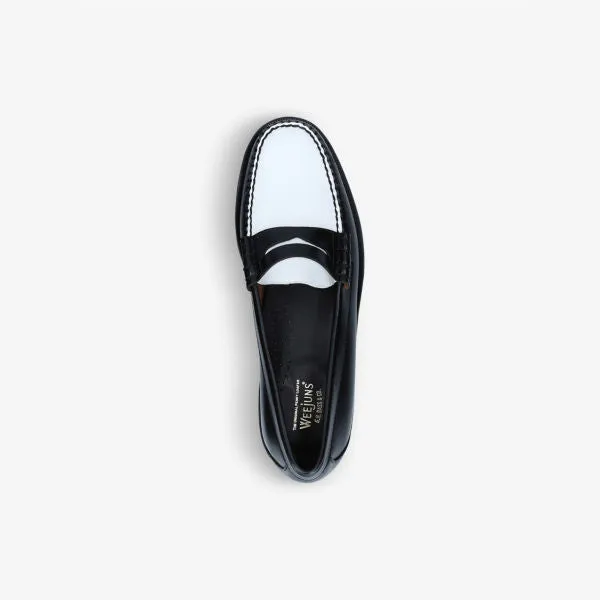 Larkin Bass Weejuns Two Tone Leather Penny Loafers, Black