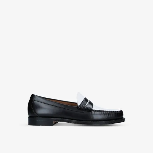 Larkin Bass Weejuns Two Tone Leather Penny Loafers, Black
