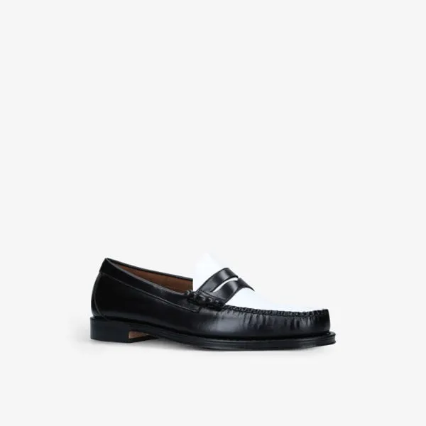 Larkin Bass Weejuns Two Tone Leather Penny Loafers, Black