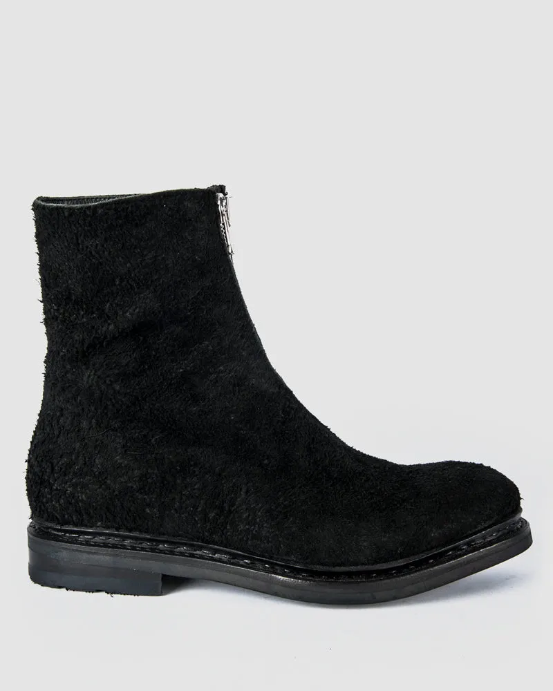 Magne long haired suede black