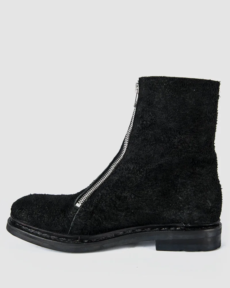 Magne long haired suede black