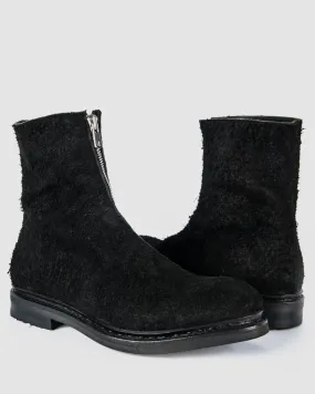 Magne long haired suede black