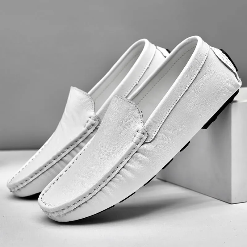 Men Fashion Loafers Black Brown One Foot Casual Business Office Dress Shoes Gentleman Banquet Social Shoes Men Shoes