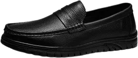 Men's Walking Loafers Comfortable Relaxed Fit Lightweight Breathable Arch Support Cushioned Walking Slip-On Casual Loafers Dress Shoes Fashion Driving Shoes