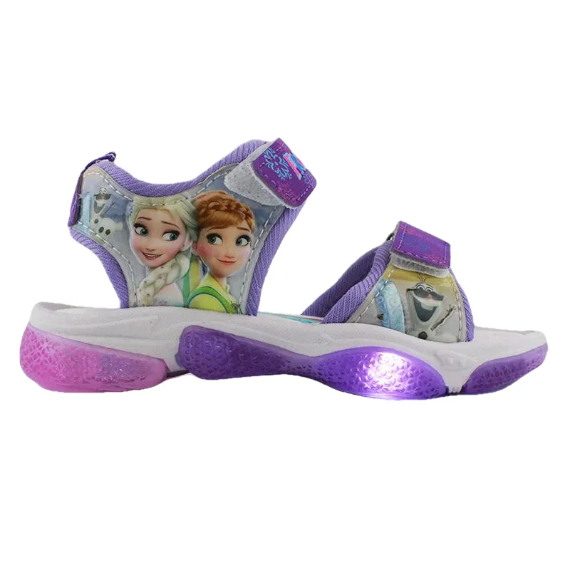 New Led Light Frozen Elsa And Anna Girls Sandals