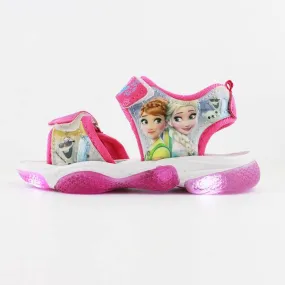 New Led Light Frozen Elsa And Anna Girls Sandals