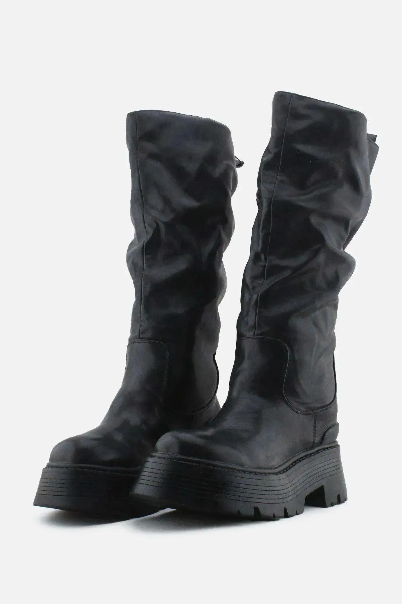 Pull & Bear Slouch Long Boots | 100% Authetic Leather