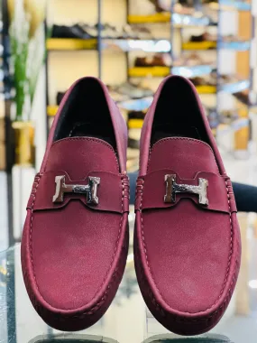 SUEDE MAROON LOAFERS