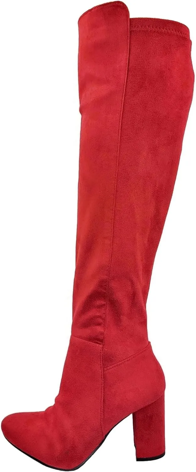 TOP Moda Womens Classy High Heel Knee High Boots