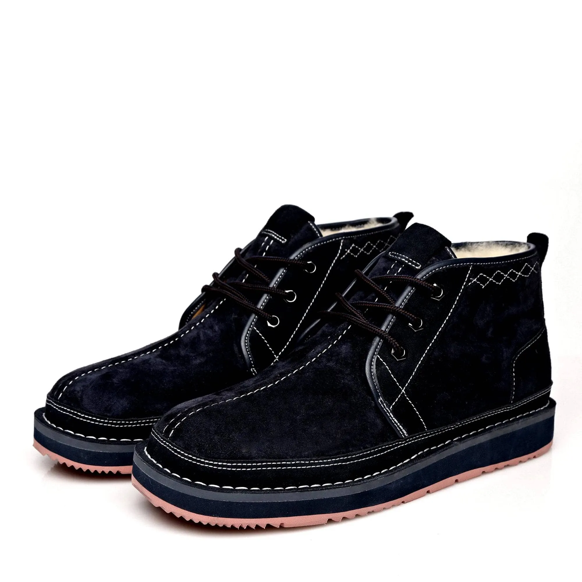 Mens UGG Ankle Boots - Casual Lace-up, Stylish and Comfortable