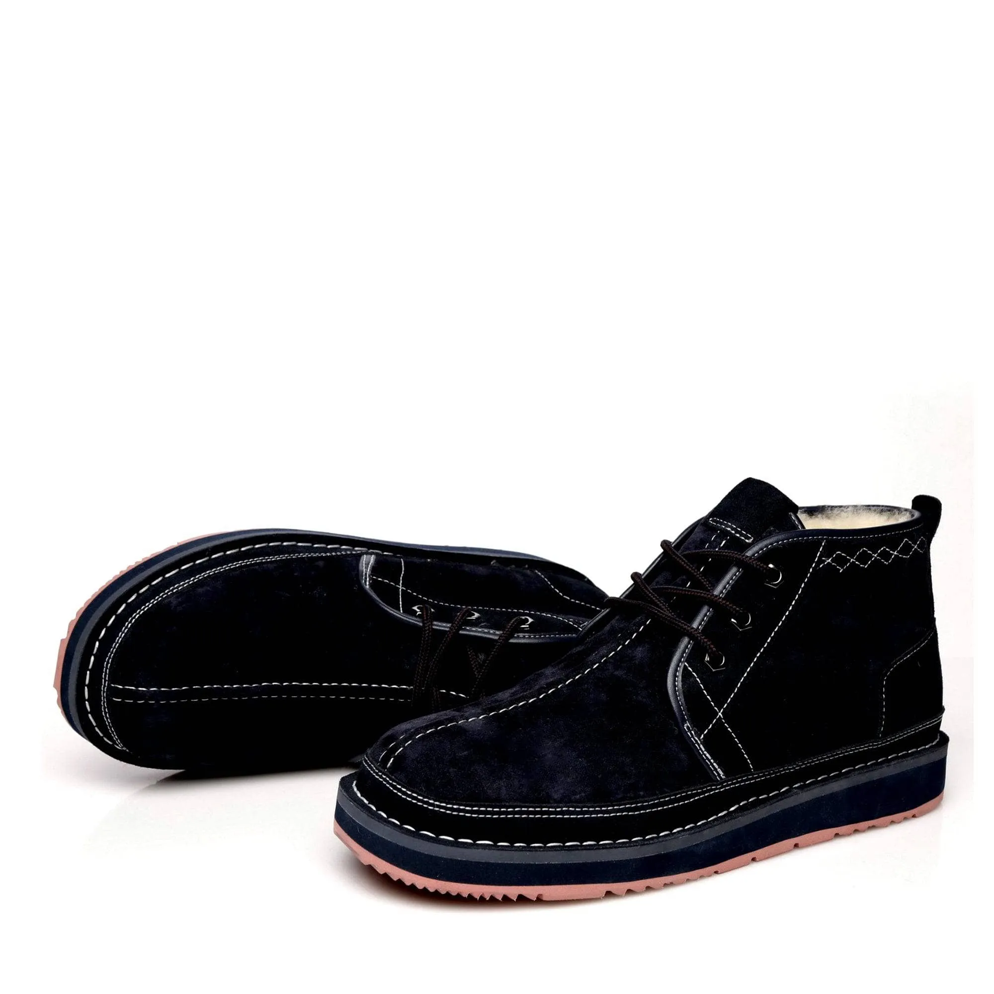 Mens UGG Ankle Boots - Casual Lace-up, Stylish and Comfortable