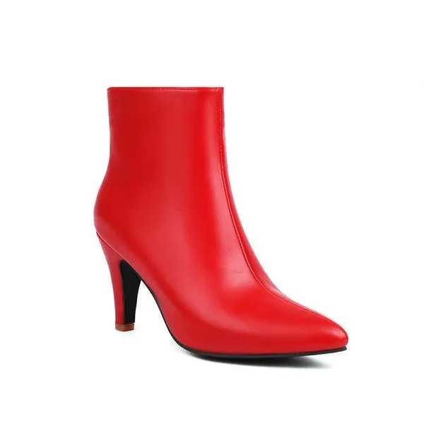 Women's Casual Simple Stiletto Pointed Toe Boots 97665002S