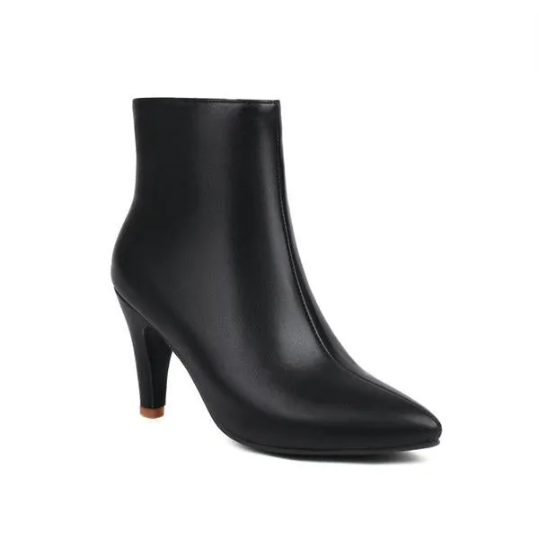 Women's Casual Simple Stiletto Pointed Toe Boots 97665002S