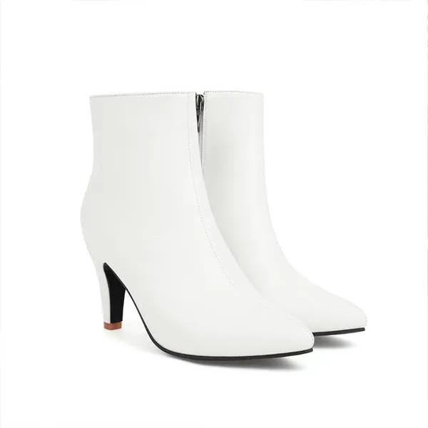 Women's Casual Simple Stiletto Pointed Toe Boots 97665002S