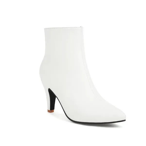 Women's Casual Simple Stiletto Pointed Toe Boots 97665002S