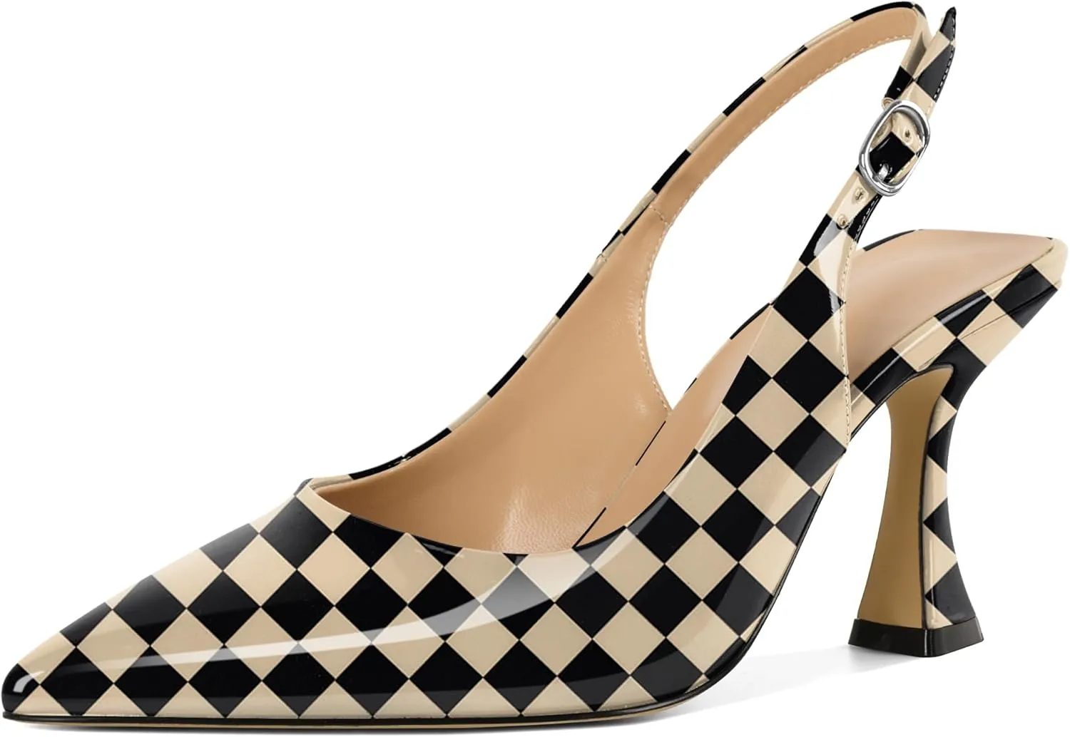 Women's High Heel Pumps Stiletto Heels for Women Slingback Heels Pointed Toe Heels Elegant 3.4 Inch Stiletto Pumps